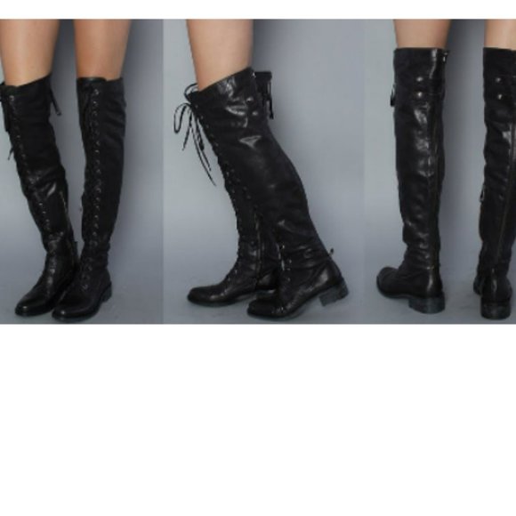 GENUINE LEATHER COUNTRY VICTORIAN OTK TALL ZIP/LACE UP GOTH BOOT 7US/5UK - Picture 1 of 16
